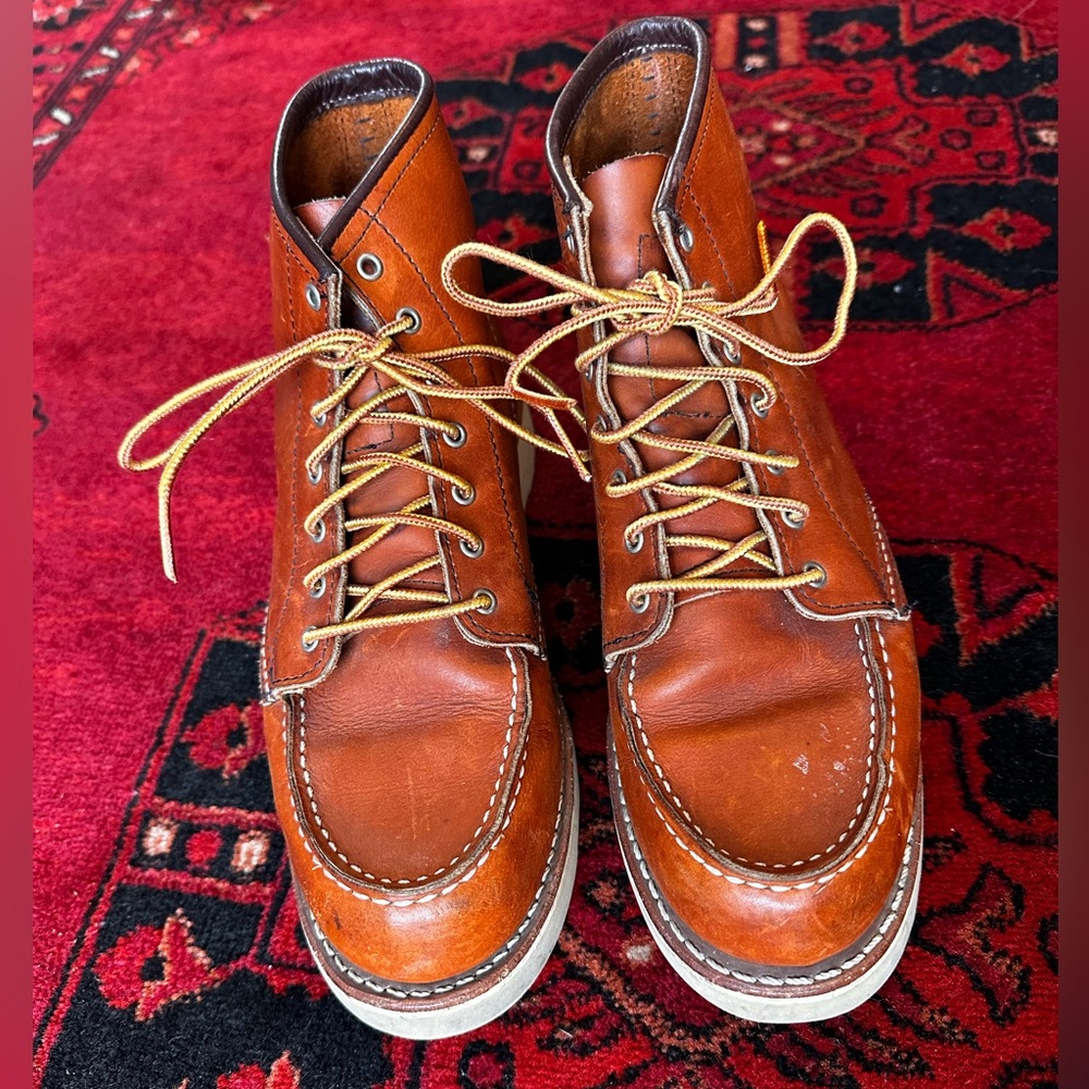 Red wings lace up boot